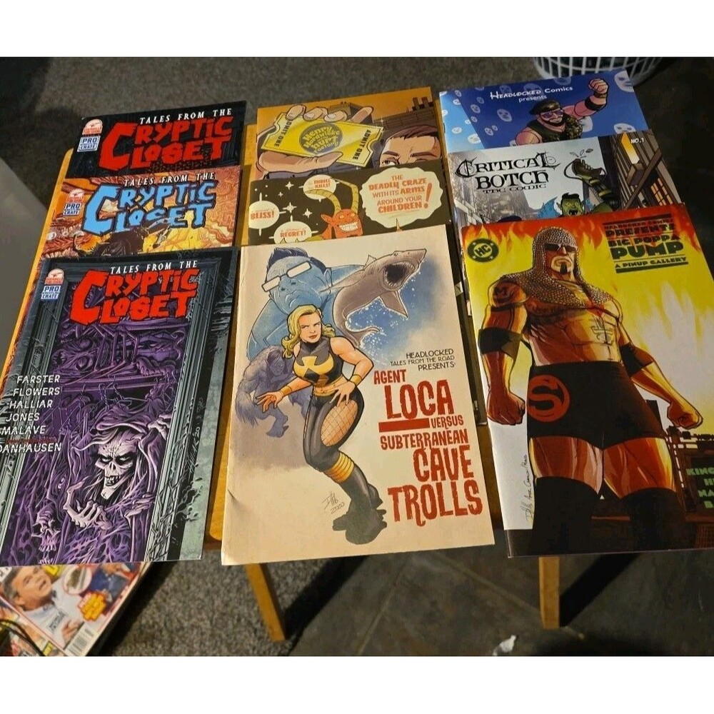 9 Headlocked Wrestling Comic Books Cryptic Closet Fig Story Critical Notch...